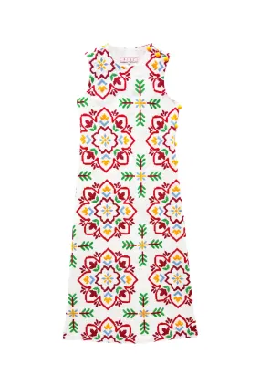 Modern Movement BiasCutSilhouette Jackie Dress Tea Length - Cross Stitch