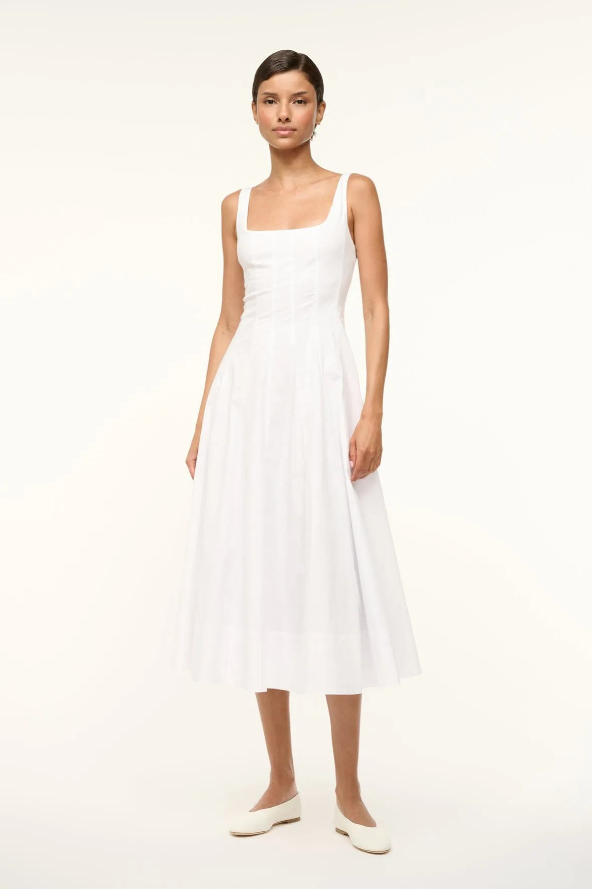 Jewel Tones Soft Balance WELLS DRESS | WHITE