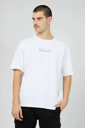 Proline Tee White Relaxed Hoodie Circular Knit Technology