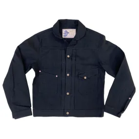 Ranch Blouse - Black Sulfur-dyed Denim - Warehouse Office Wear Crisp Clean Fit