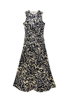 Kelly Gown MIDI - Leopard Modern Layering Polished Appearance