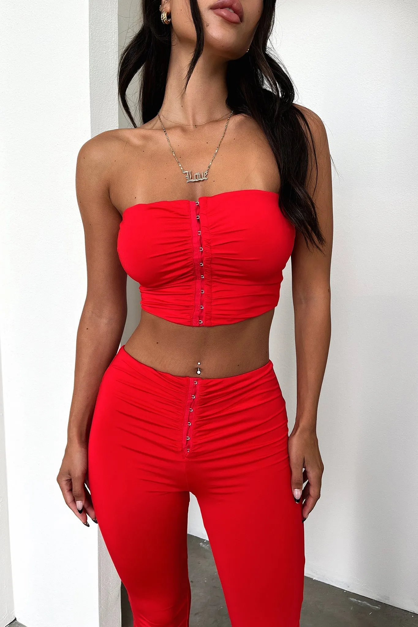 Snag Free Fabric Tarla Pants - Red