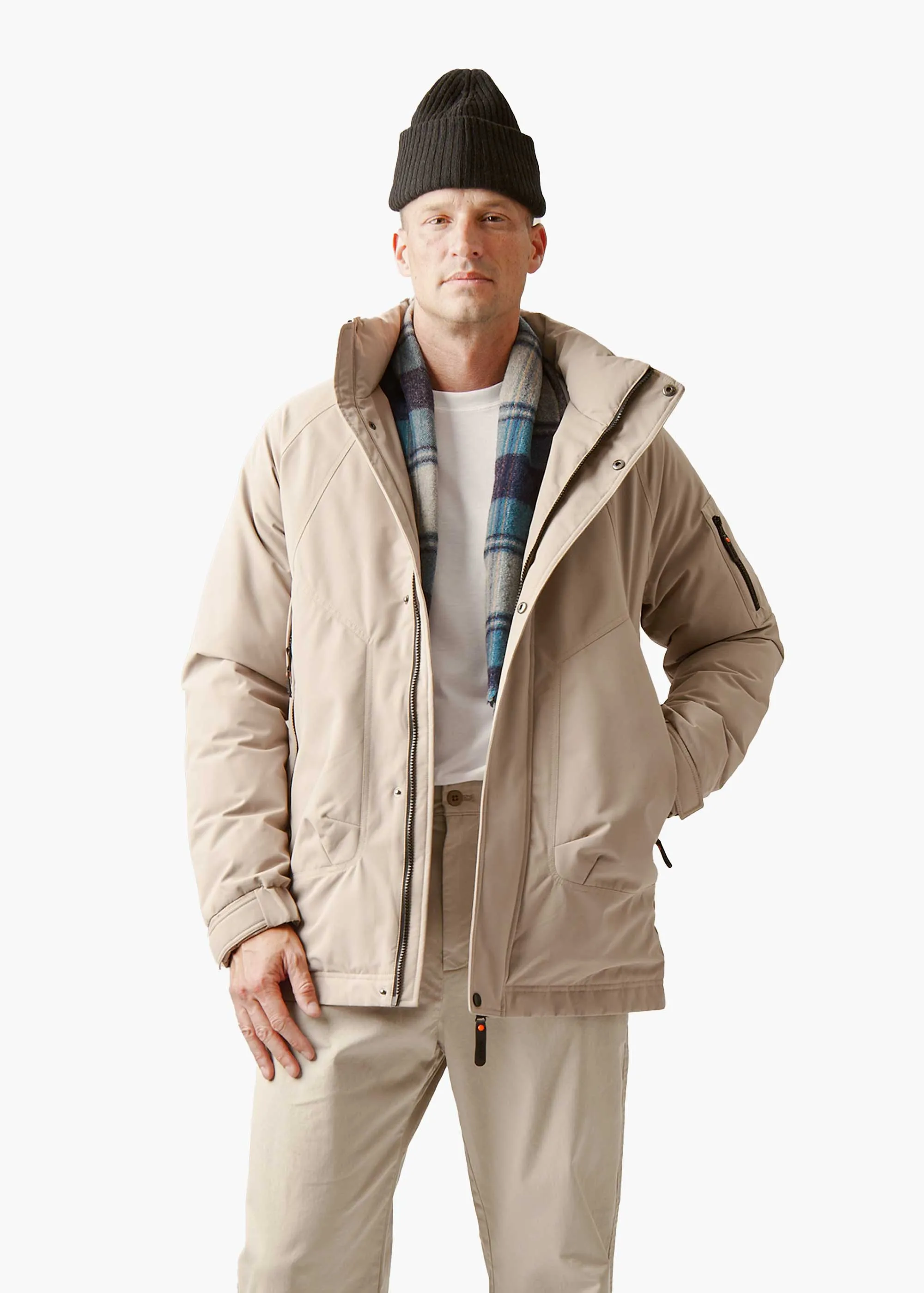 Sleek Layer Look Durable Stitching Skadi Down Parka