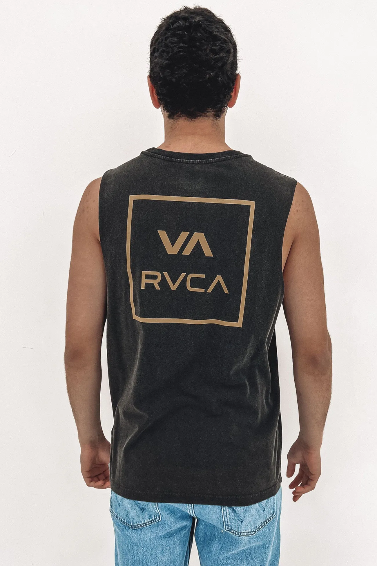 VA All The Way Muscle Black Acid Light Fabric Microfiber texture