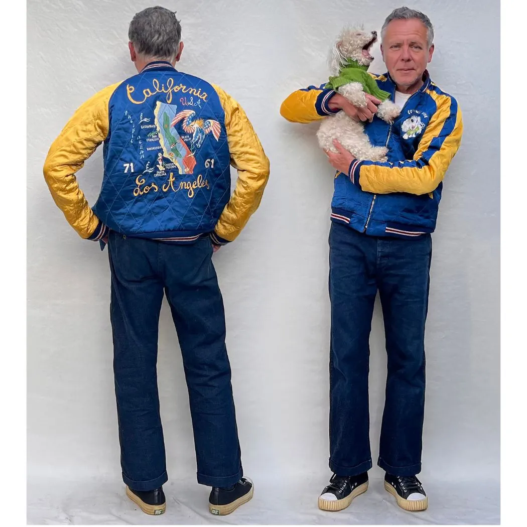 Non Bulky Design QuiltedPattern "CALI-JAN SOUVENIR " JACKET