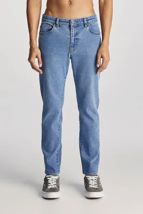 R3 Slim Straight Jean Appreciation Blue Rayon drape All Season Versatility