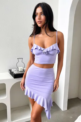 Detachable Tie Ramina Skirt - Purple