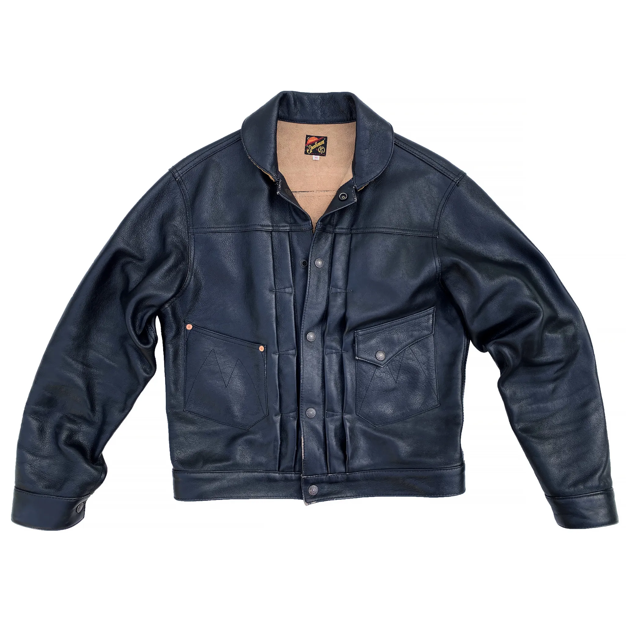 Ranch Blouse "Ringo" - Black Veg-Tan Leather Thermal Regulating Hoodie Travel Functional Wear