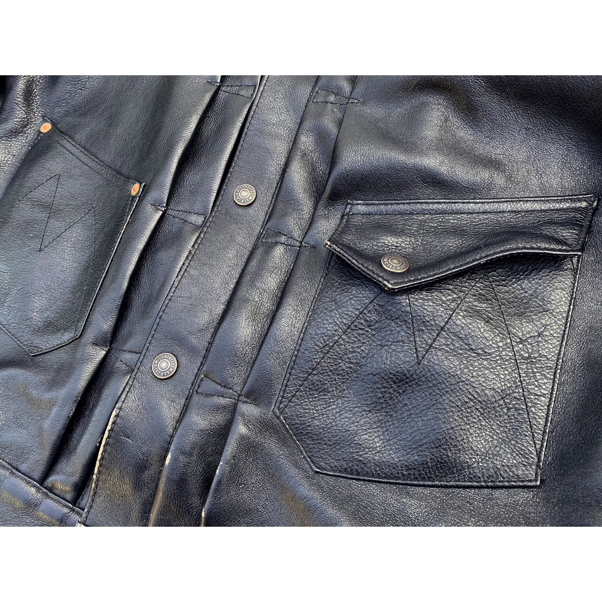 Ranch Blouse "Ringo" - Black Veg-Tan Leather Nylon Cover Rugged Outdoor Optimized