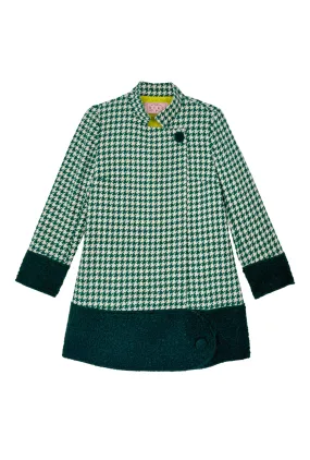 Buru x Tori Mellott Mod Coat - Green Houndstooth NonIrritatingSeams