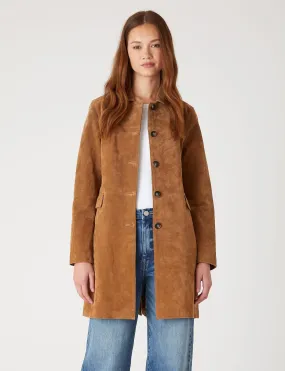 Double Layer Protection Real Suede Trench Coat, Dirt Bike