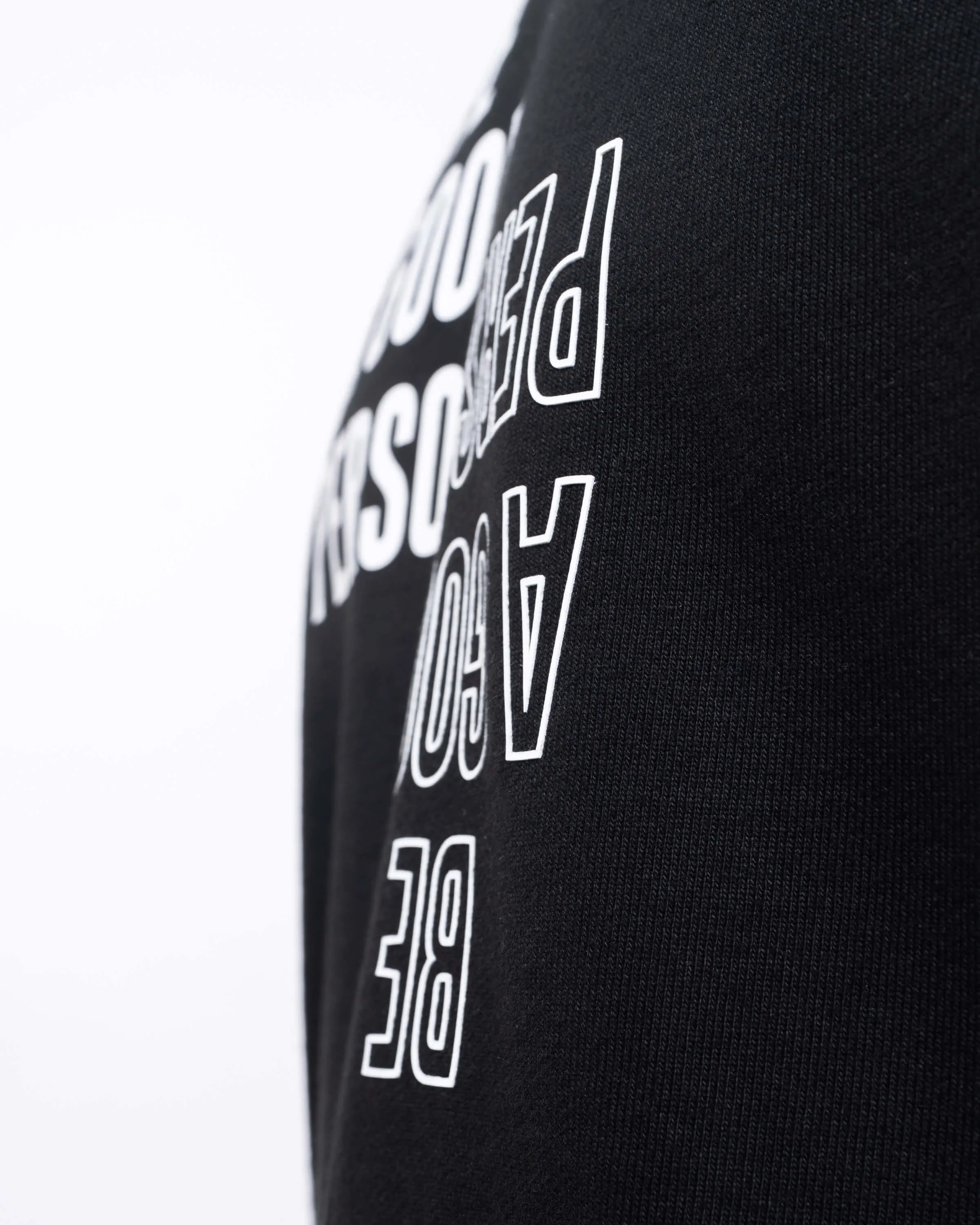 Soft Fabric Reflection Heavyweight Hoodie - Black
