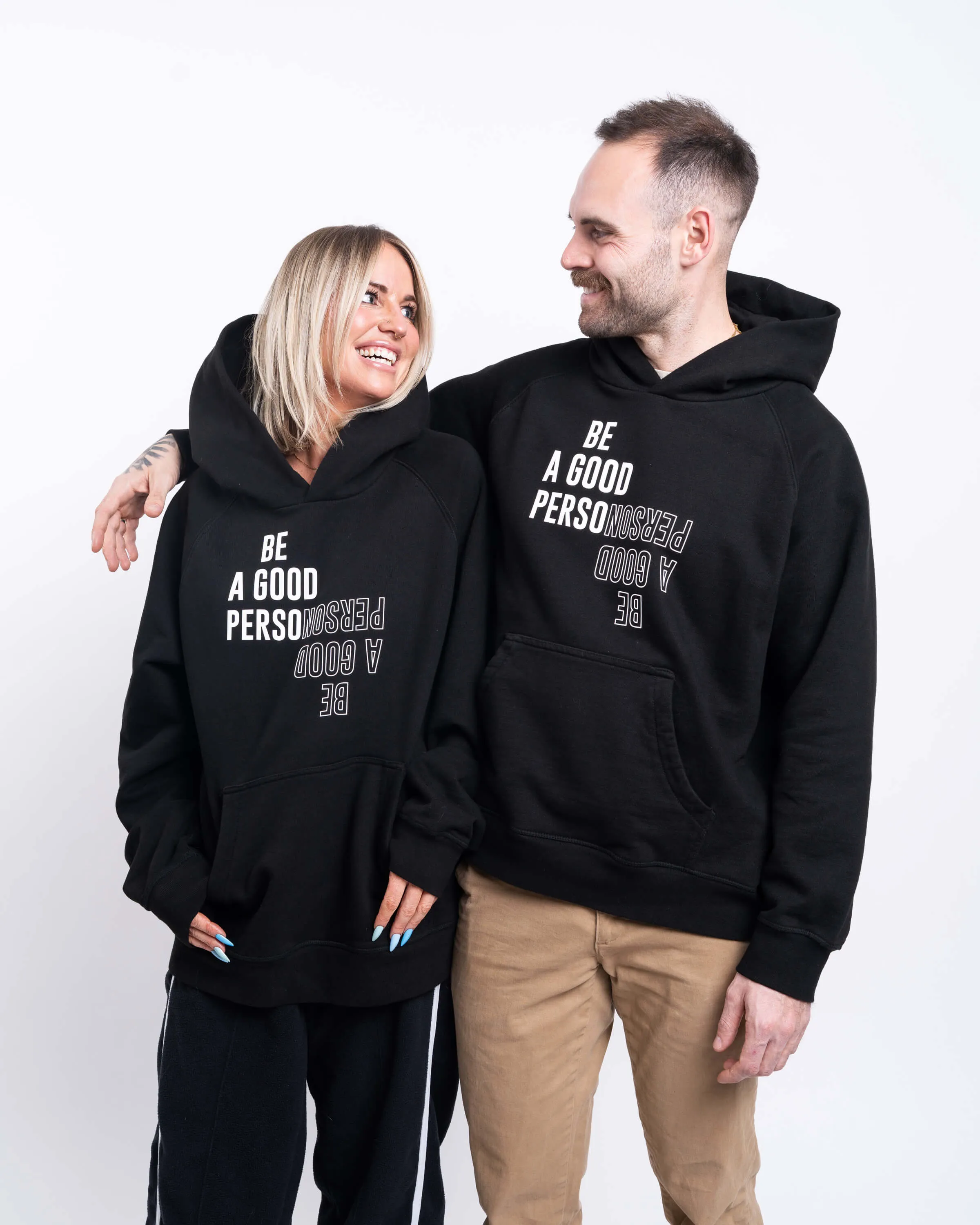 swimming cover-up Minimalist Lifestyle Reflection Heavyweight Hoodie - Black