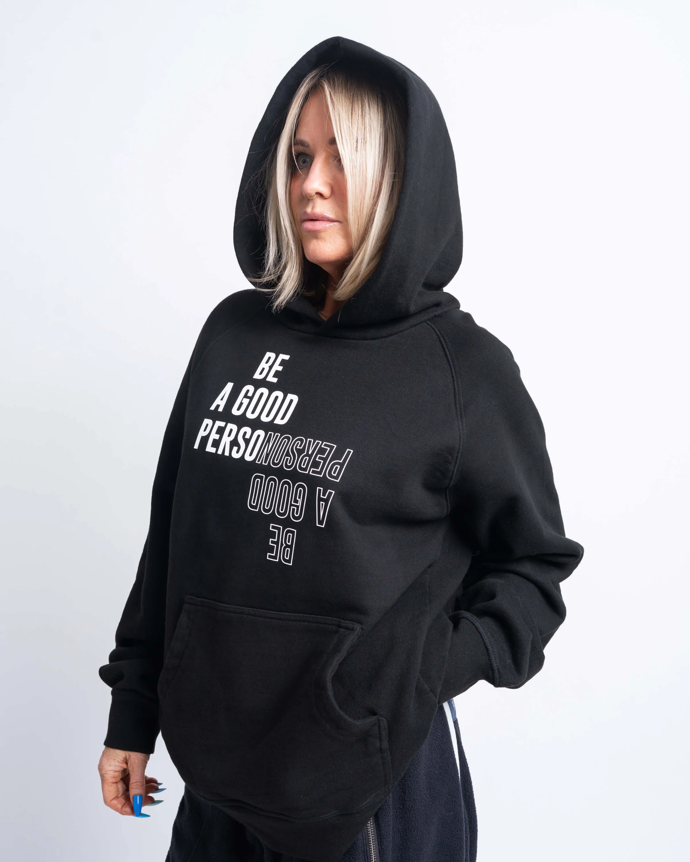 Reflection Heavyweight Hoodie - Black Pre Shrunk Fabric Hamster like
