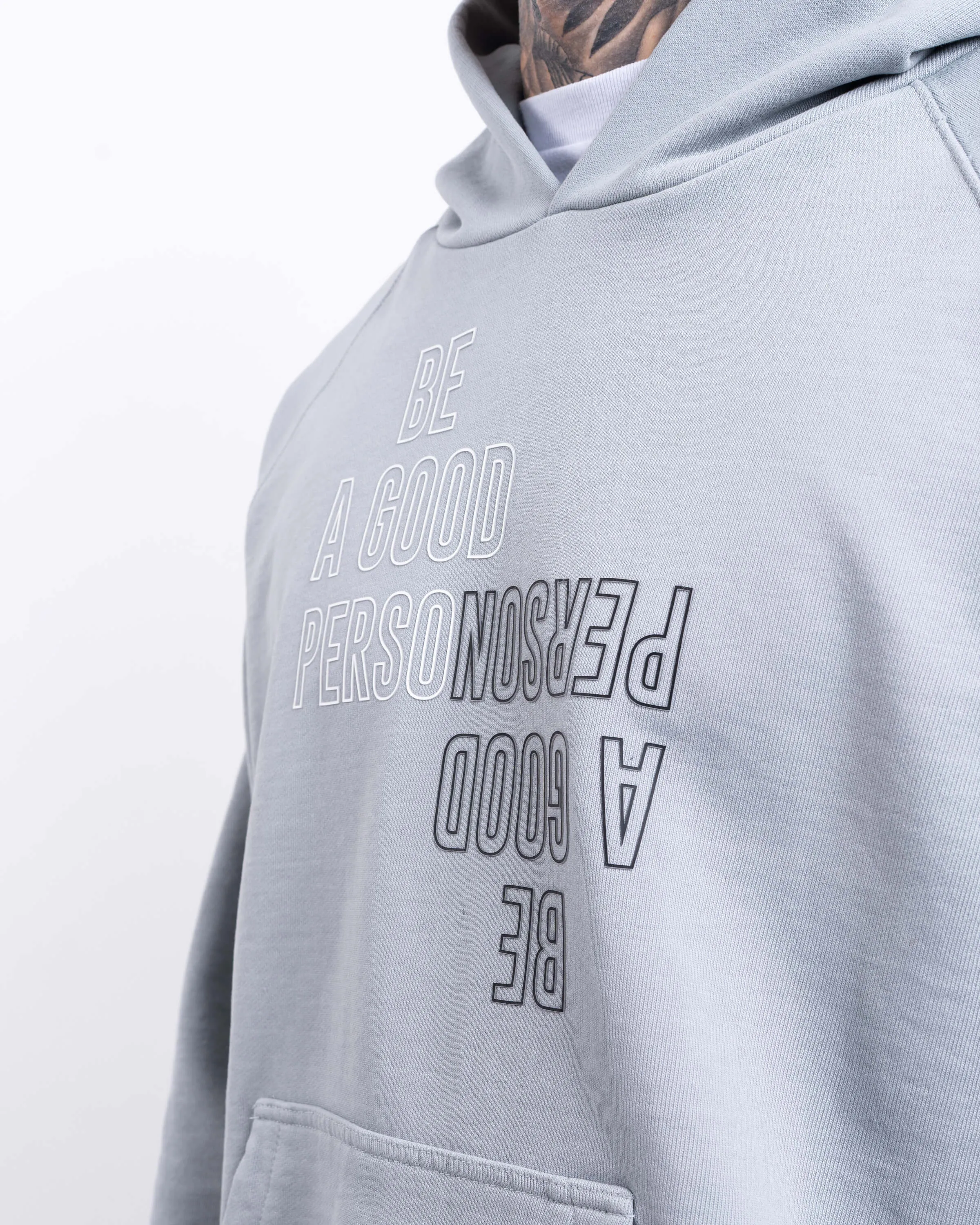 Button front Reflection Heavyweight Hoodie - Mineral