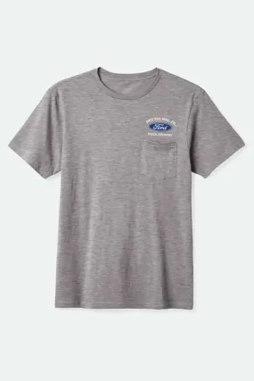 BreathableFabricTech Casual Tee Ford Truck Country Short Sleeve Pocket Tee Heather Grey