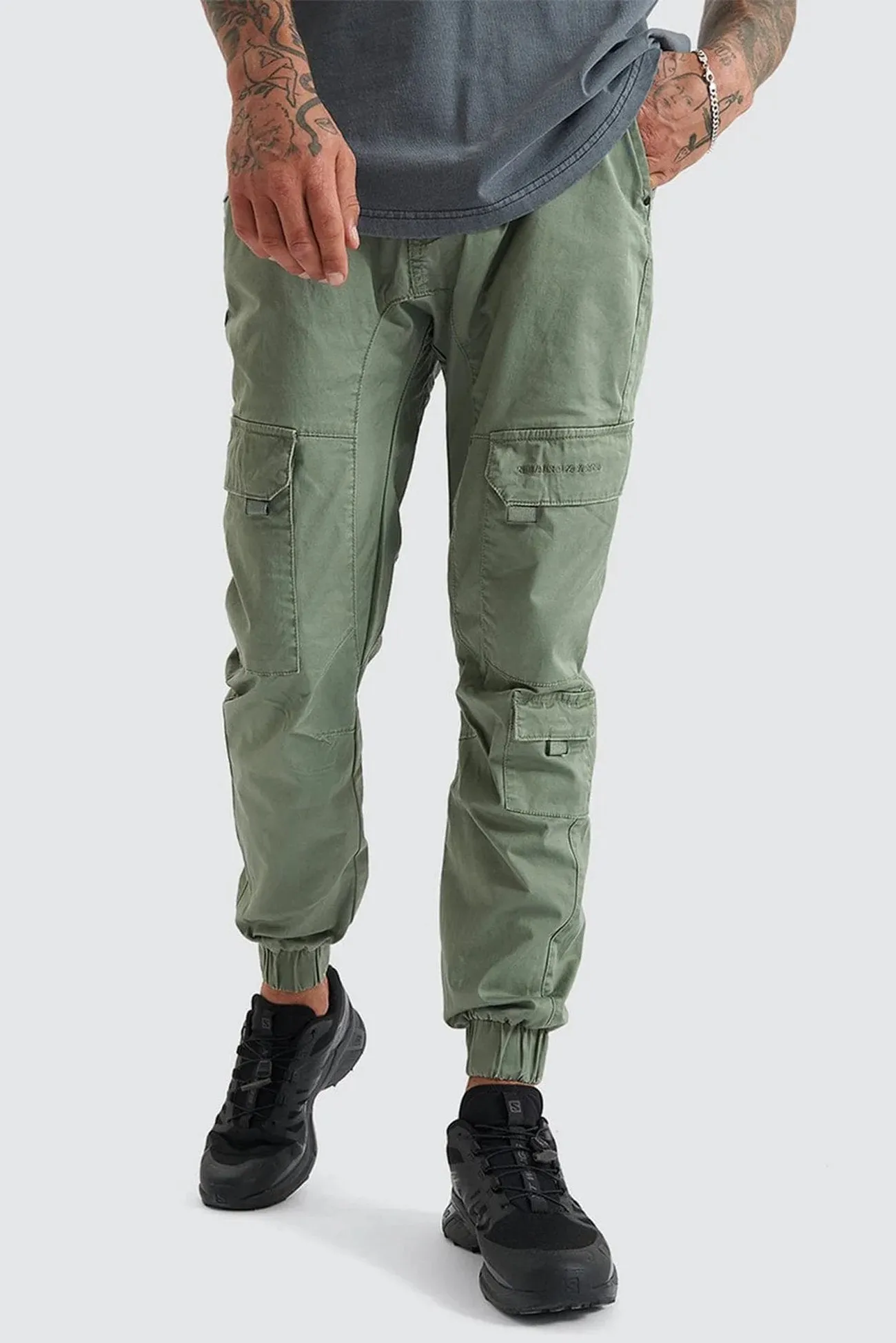 Flexible Knee Panels F100 Cargo Jogger Khaki