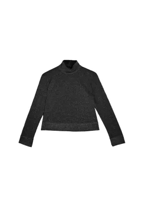 CushionedSupport Sparkle Turtleneck - Black