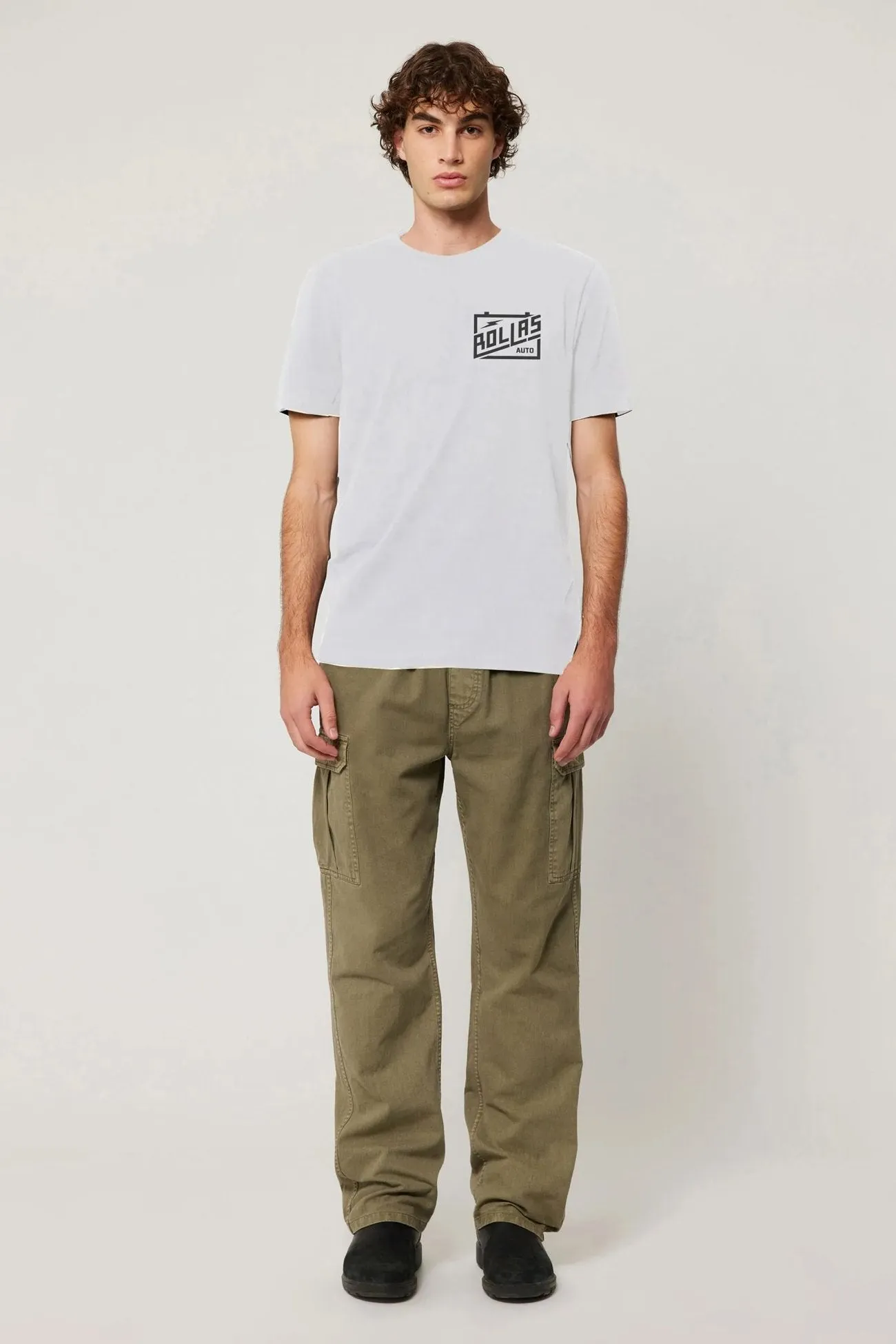 Reg Auto Co Tee Vintage White Bonded Hemline Airy Mesh Lining