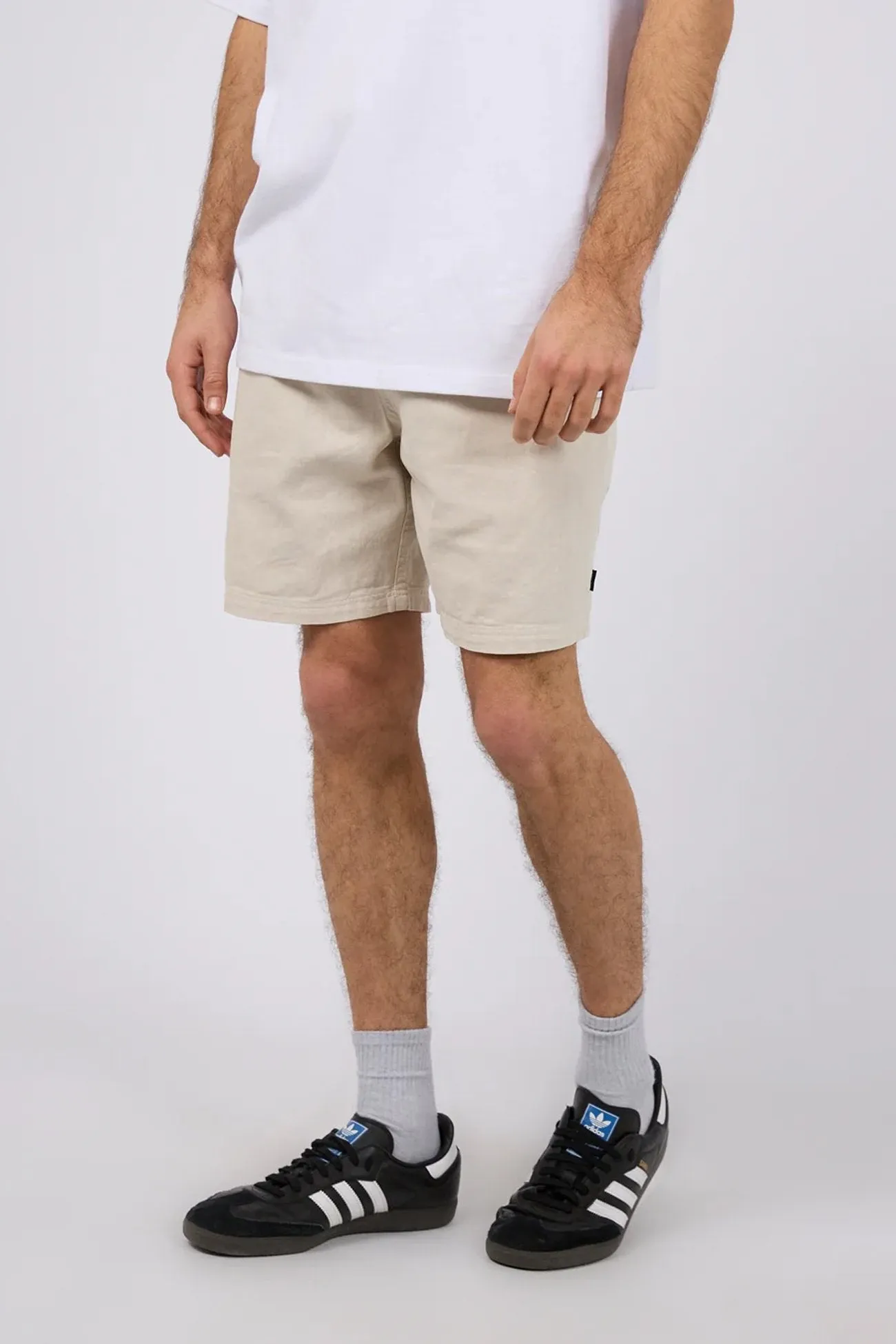 Built-in shorts Casual Must-Have Hemp Elastic Waist Short Natural