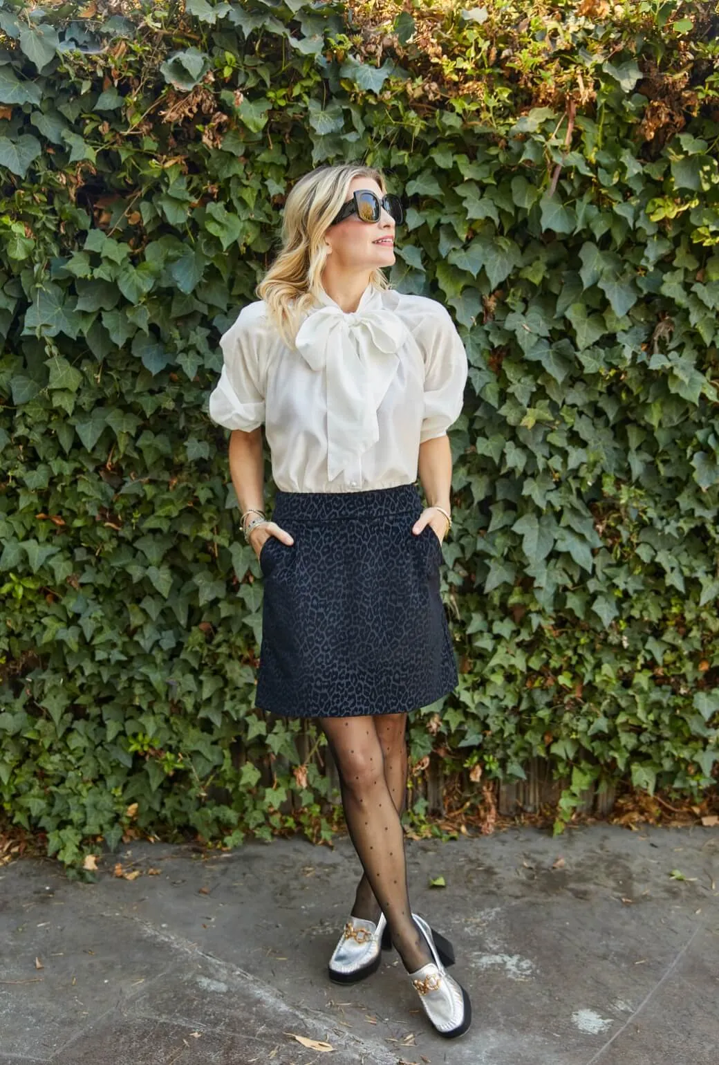 Maggie Mini Skirt - Black Cheetah Corduroy HiddenPockets