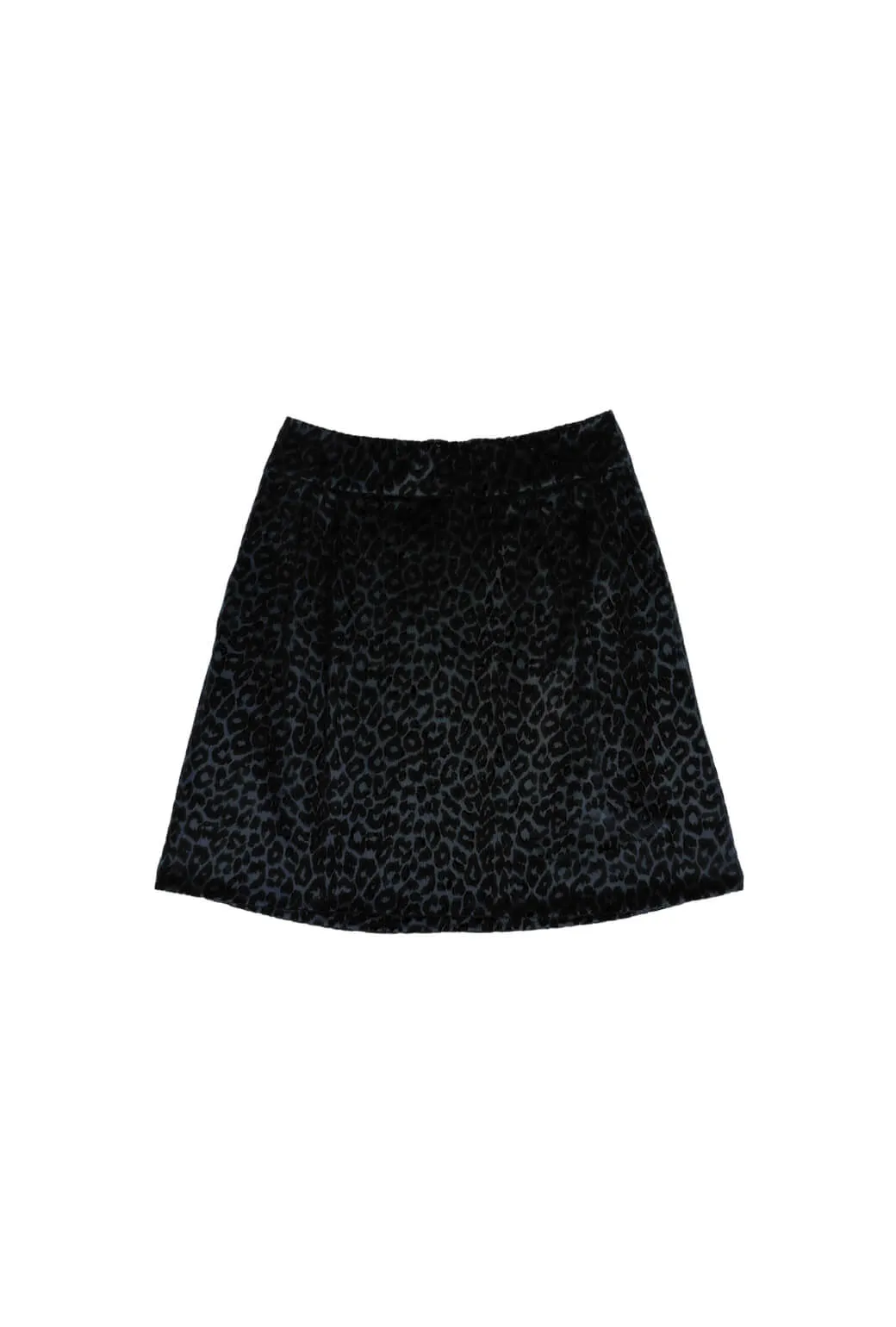 Maggie Mini Skirt - Black Cheetah Corduroy Relaxed Design Wear