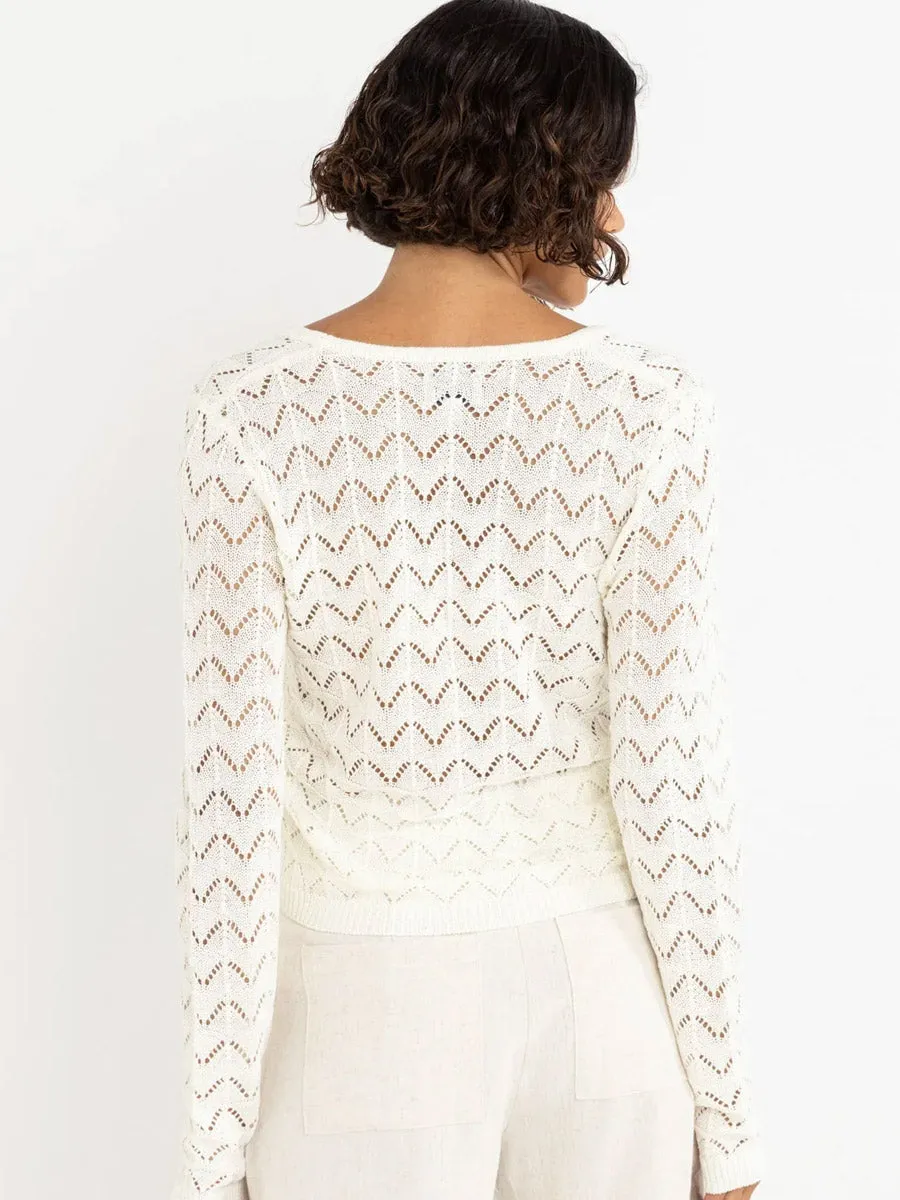 MultipanelLayout AVERY KNIT CARDIGAN - WHITE