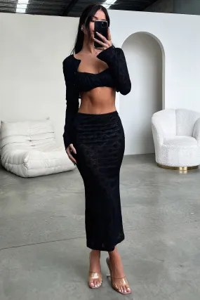 Light Wear Design innovation Renoir Maxi Skirt - Black