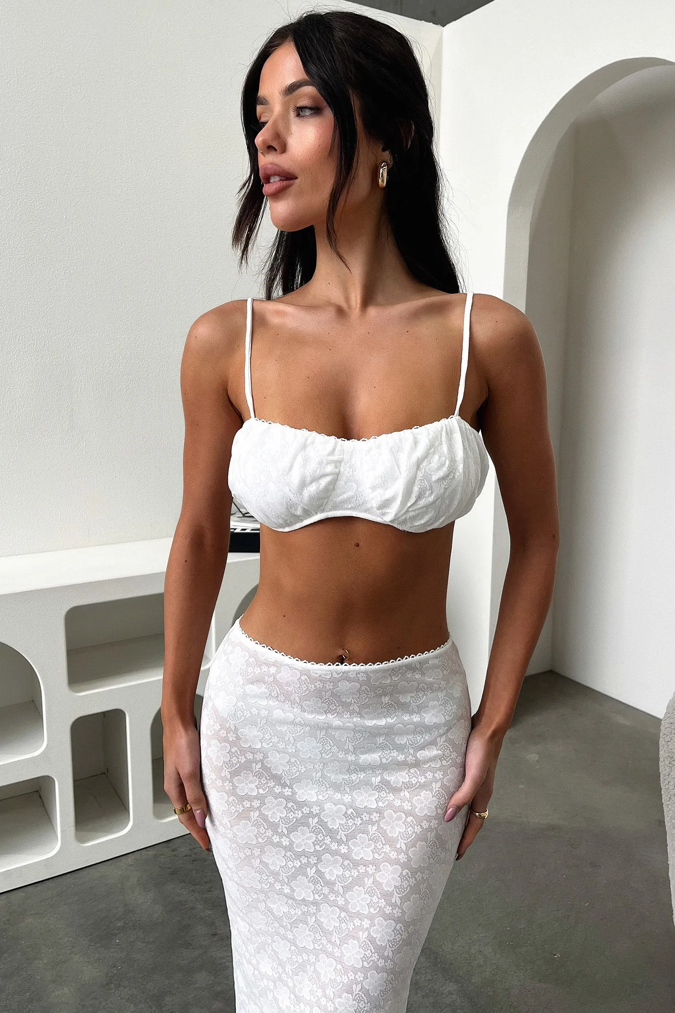 Renoir Maxi Skirt - White Light Touch