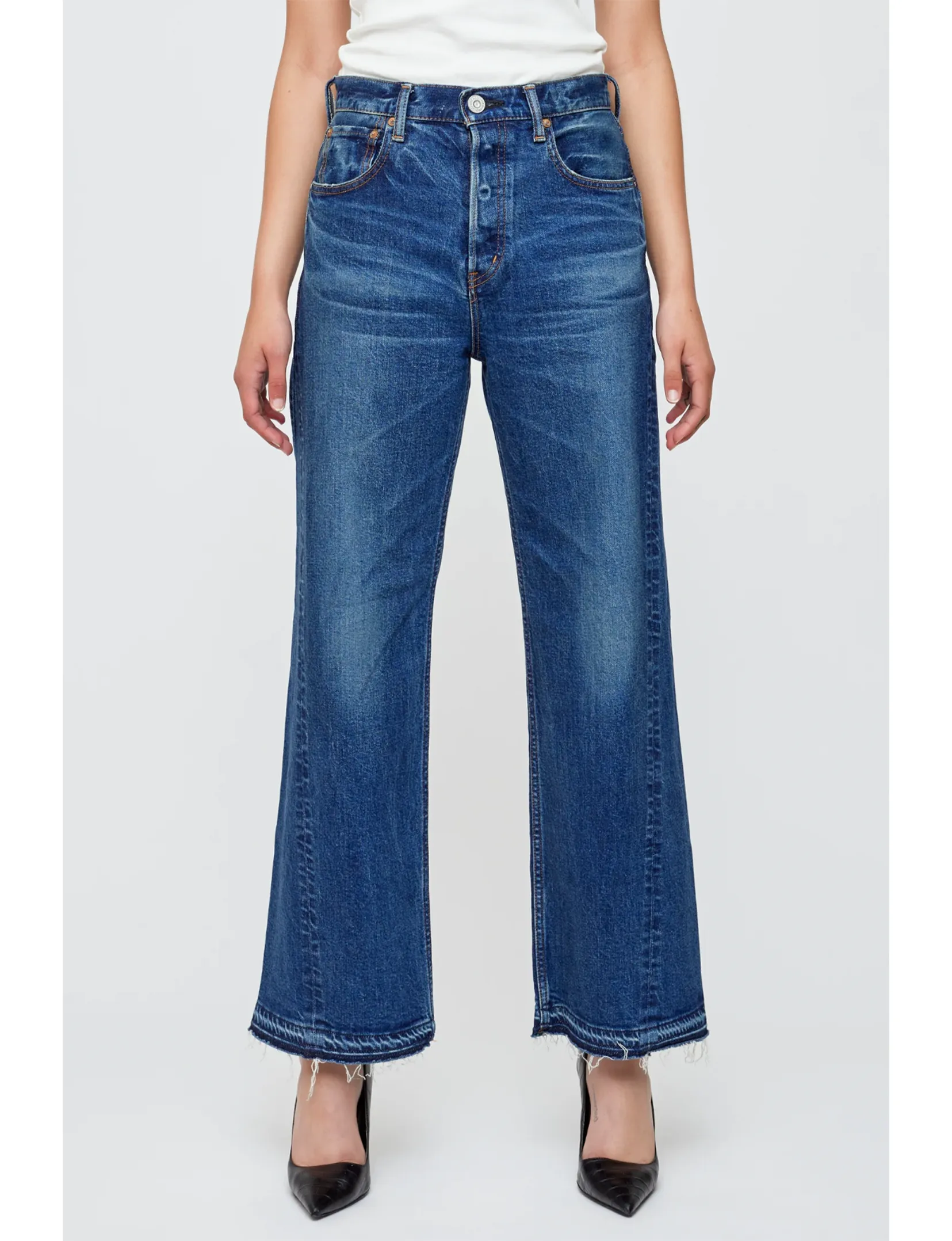 Fit Anytime Relaxed Style Smart Casual Minimalist Style Espanola Wide Leg Pants, Blue