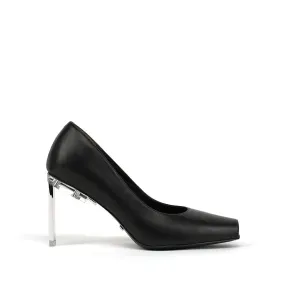 Inity Pump Black Luxe Heeled Sandals Good Grip