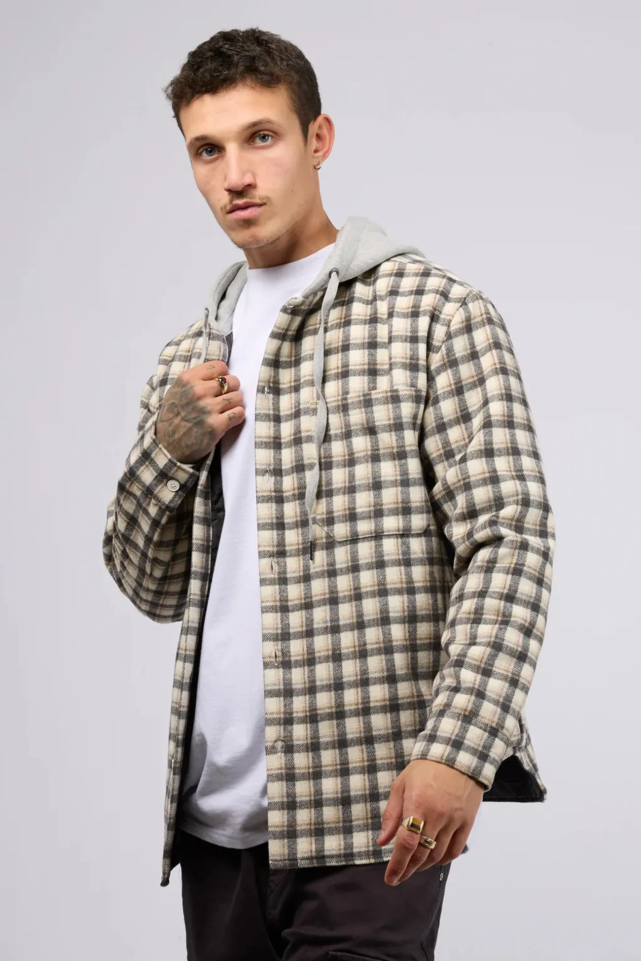 Rigger Hooded Shirt Multicoloured Ergonomic Cut