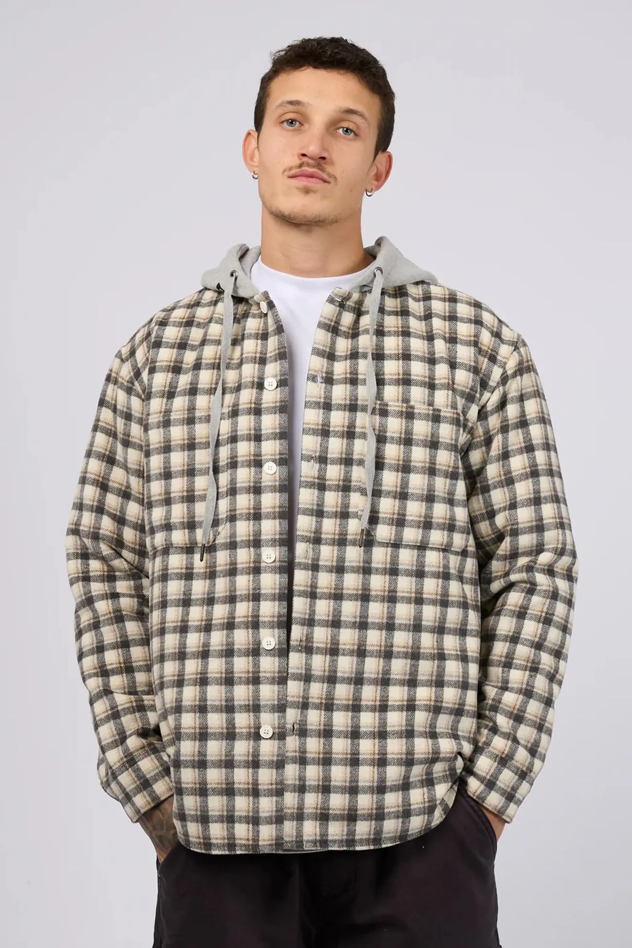 Rigger Hooded Shirt Multicoloured summer look ZipClosure