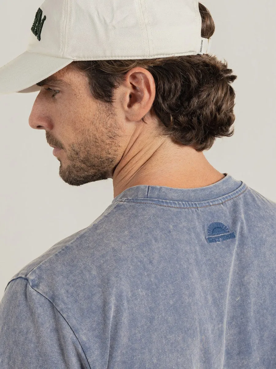 Breathable Material RHYTHM AWAKE BAND T-SHIRT - INDIGO