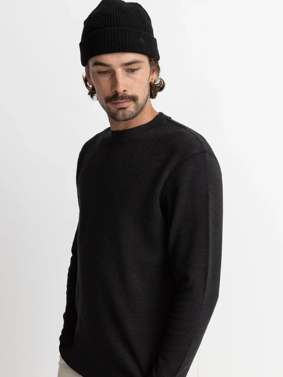RHYTHM CLASSIC WAFFLE KNIT - VINTAGE BLACK CollapsibleFrame Athletic Wear