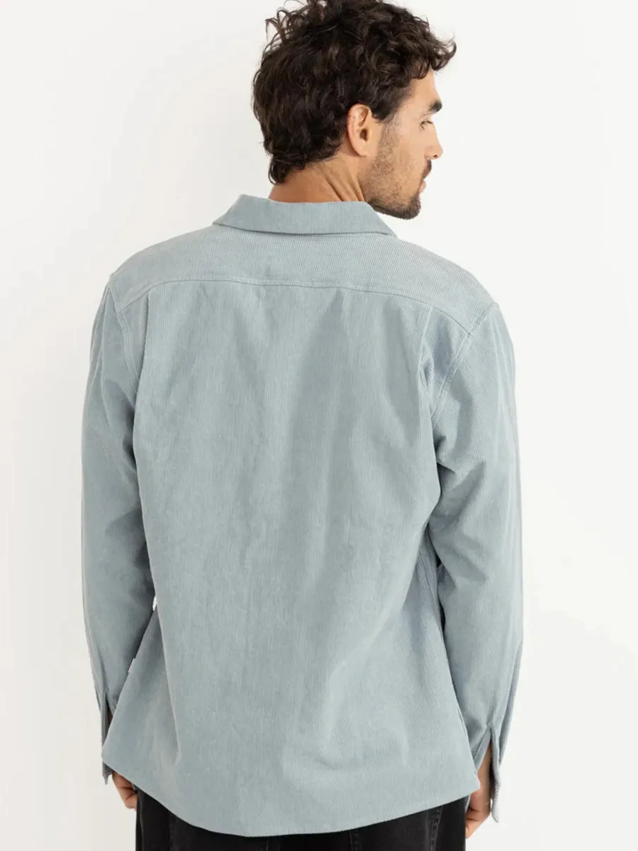 Casual dress RHYTHM CORDUROY LONG-SLEEVE SHIRT - MIST