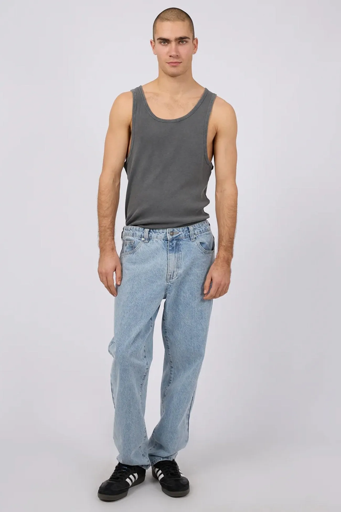NonRestrictiveSilhouette Rib Tank Coal