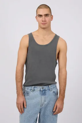 ZipperedPockets Resilient Fabric Blend Rib Tank Coal