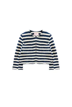 Cardigan Blazer - Navy Rope Seamless Technology Cool Season