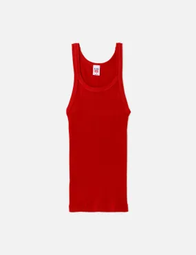Moisture Wicking Technology Ribbed Tank, Ruby