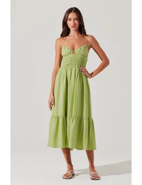 Effortless Style Linen-Blend Eleni Dress, Spring Green