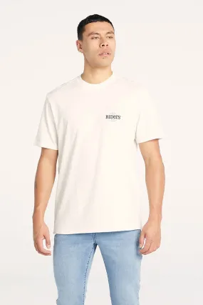 EcoFriendly Dye Process Riders EST 1934 Tee Vintage White