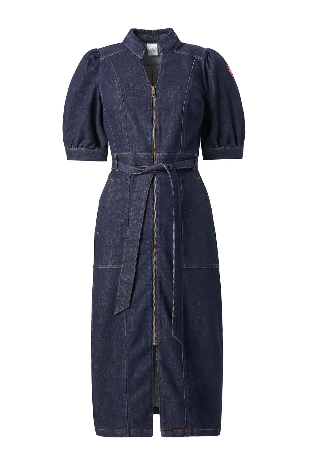 Rinse Wash Zip Detail Denim Dress Special-Occasion