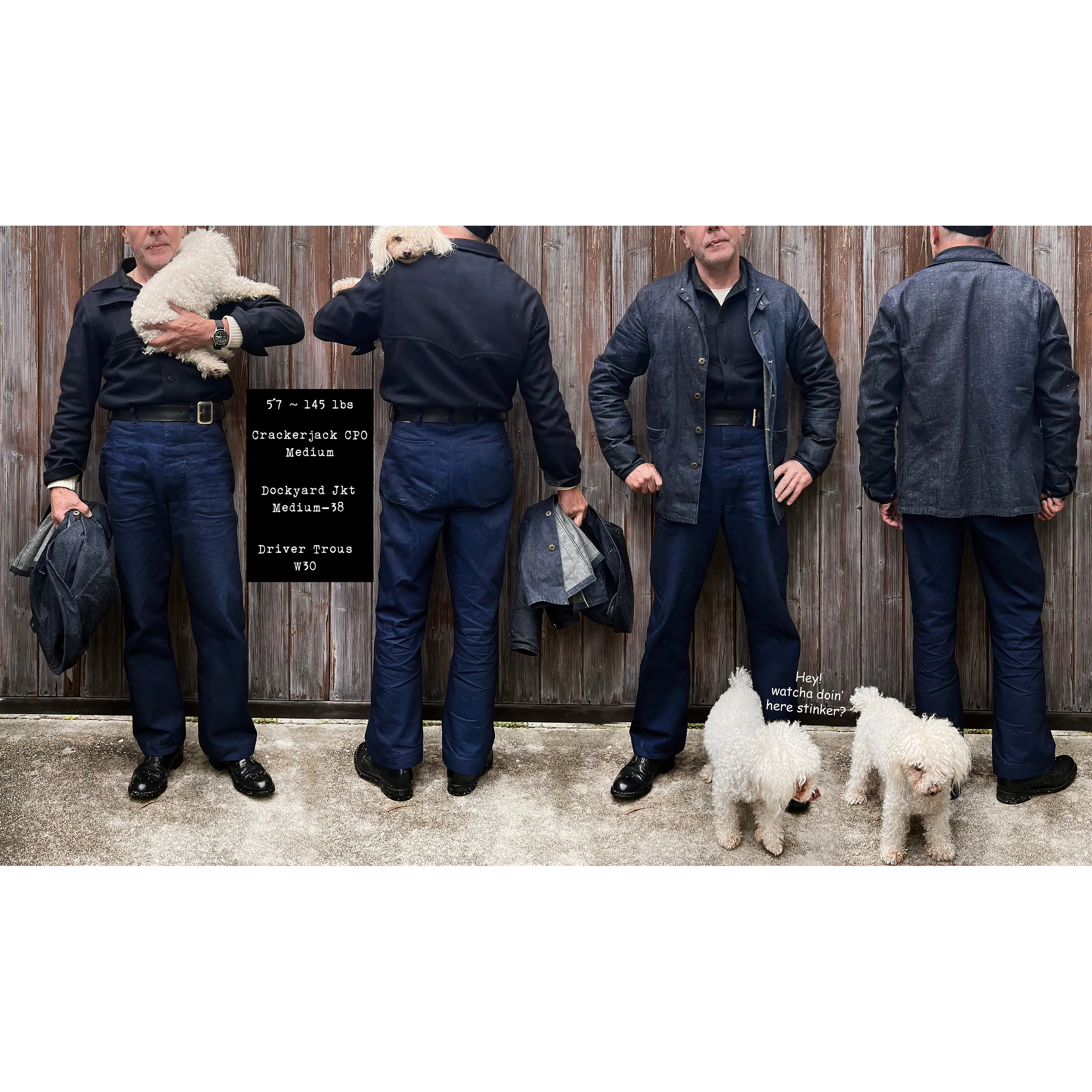 "Driver" Trousers - Indigo Jelt Twill Training Wear