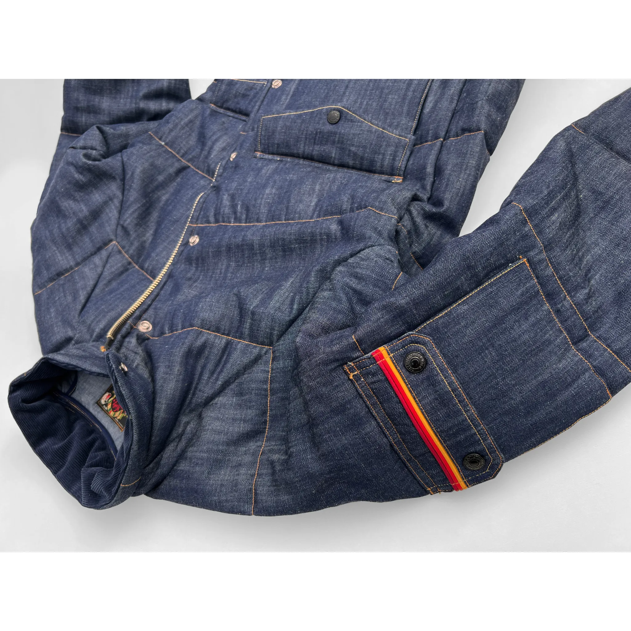 Articulated Ergonomic Fit ScratchResistant Zippers Roadeo Jacket - Denim