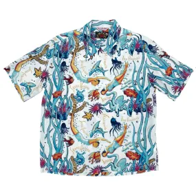 Rock 'N' Roll Shirt "Catalina" - Off White Layered Collar