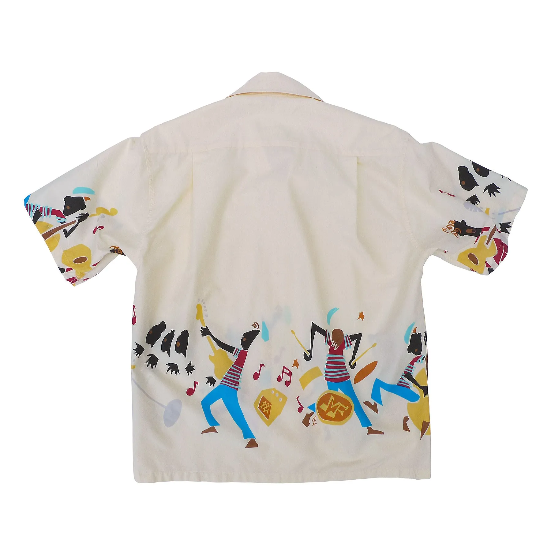 Slim Silhouette Rock 'n' Roll Shirt "Rocket 88" - Ivory