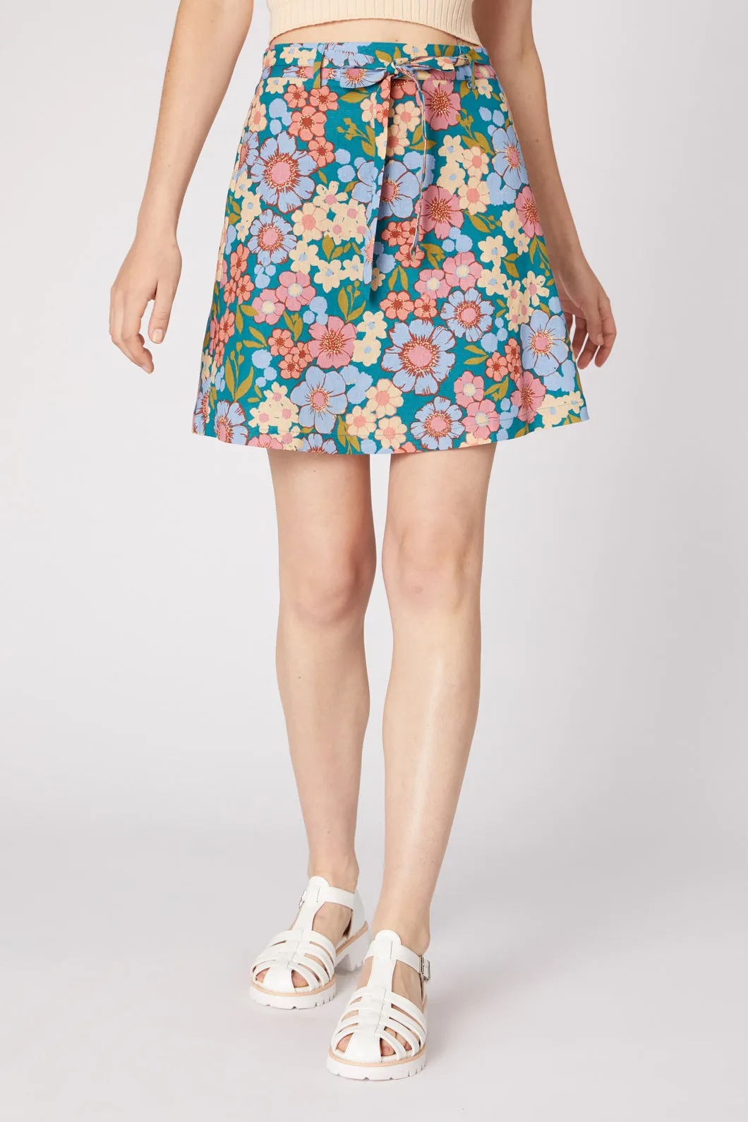Romantic Floral Skirt Eco Friendly Fabric Windproof Membrane