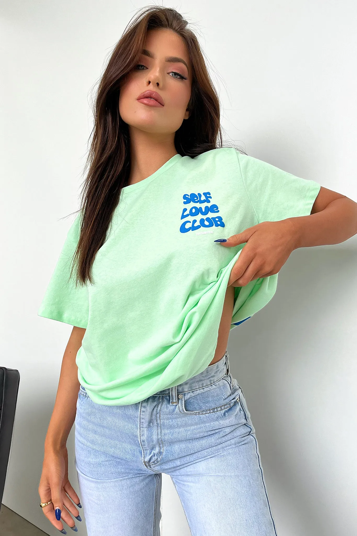 Stylish and Comfortable Self Love Tee - Green