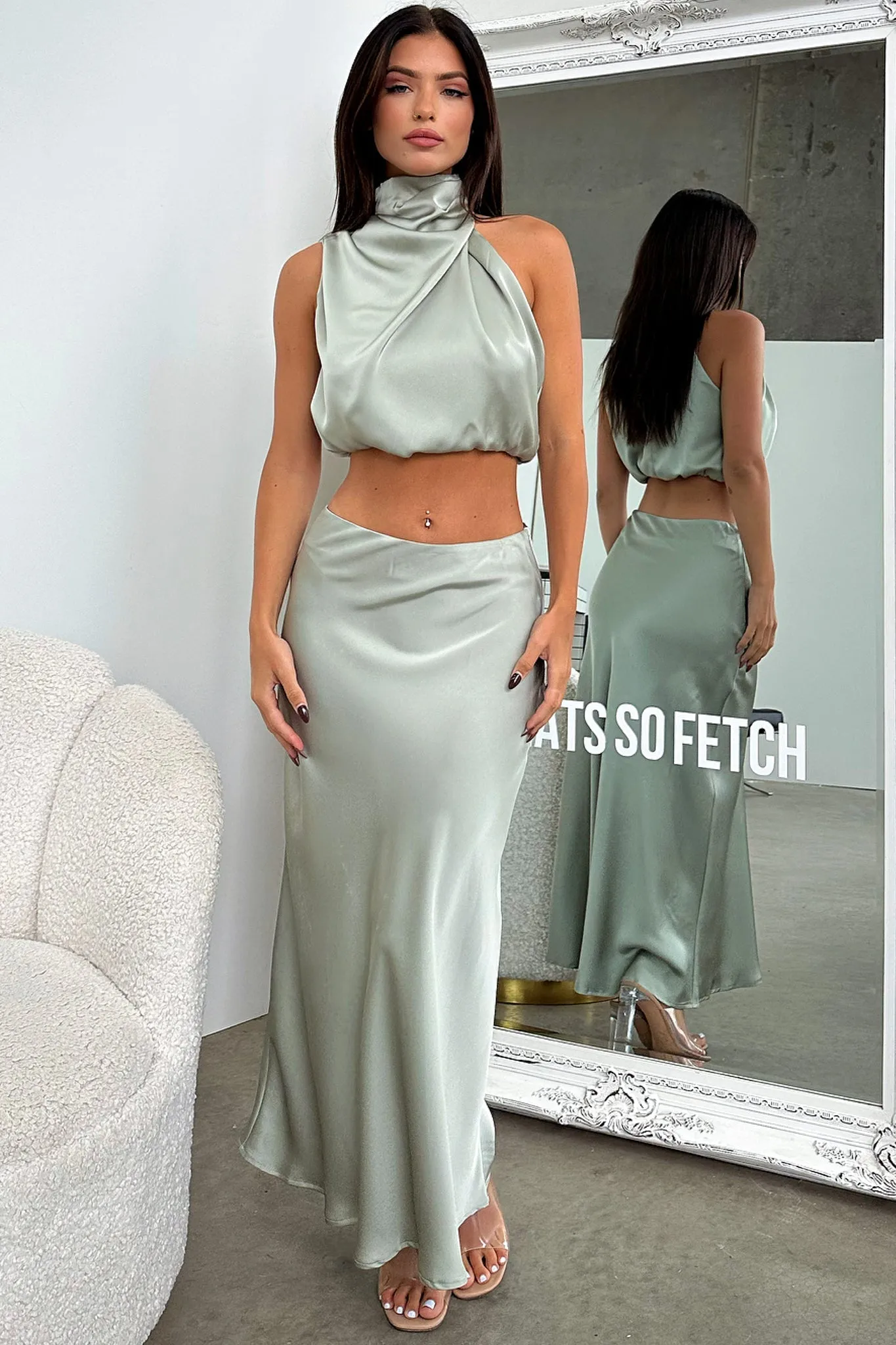 music concert Santorini Maxi Skirt - Sage